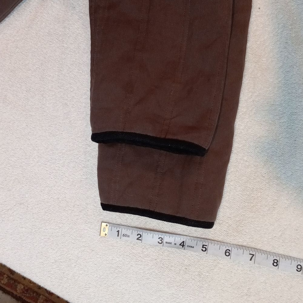 Vintage LUTAR Tan Black Lined Silk Coat - Picture 12 of 15